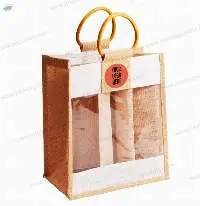 A Jute 3 Wine Bottle Bag