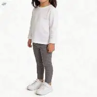 Kids Girls 32S Cotton Spandex Leggings