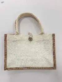 Eco-Friendly Natural Jute Canvas Tote Bag
