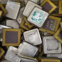 Ceramic CPU Processor Scrap With Gold Pins