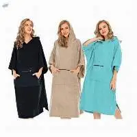 Bamboo/Cotton Blend Terry Ponchos