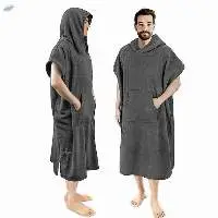 Cotton Fauta /Terry Plain Printed Ponchos