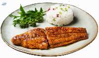 Grilled pangasius fillet with Kabayaki