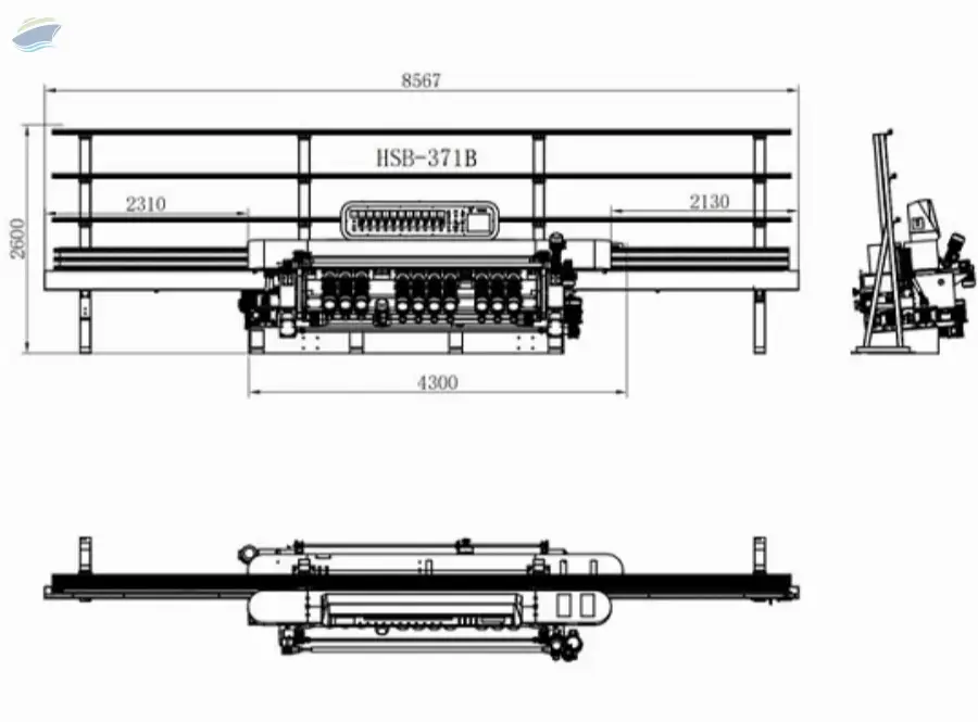 Glass Straight Line Beveling Machine HSB-371