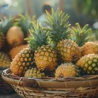 Freshly Harvested Tropical Pineapples