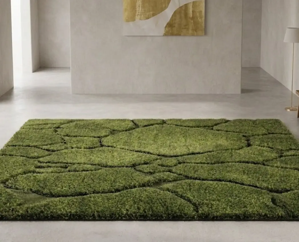 Luxury Tufted Rug Mondrian Geometric Design