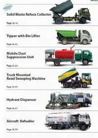 Solid Waste Management Equipment Trucks