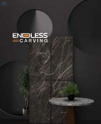 Glazed Porcelain - Endless Carving Antra Azul