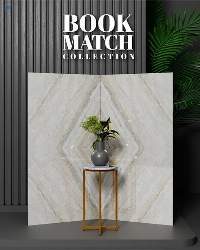 Bookmatch Glazed Porcelain Tiles- Amoria Grey