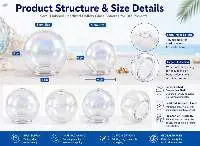 Iridescent Hollow Glass Ornaments 6-8cm