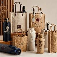 Bags - Jute Cotton Juco Tote Promo Fashion Wine