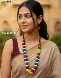 Handmade Multicolour Beaded Necklace Set