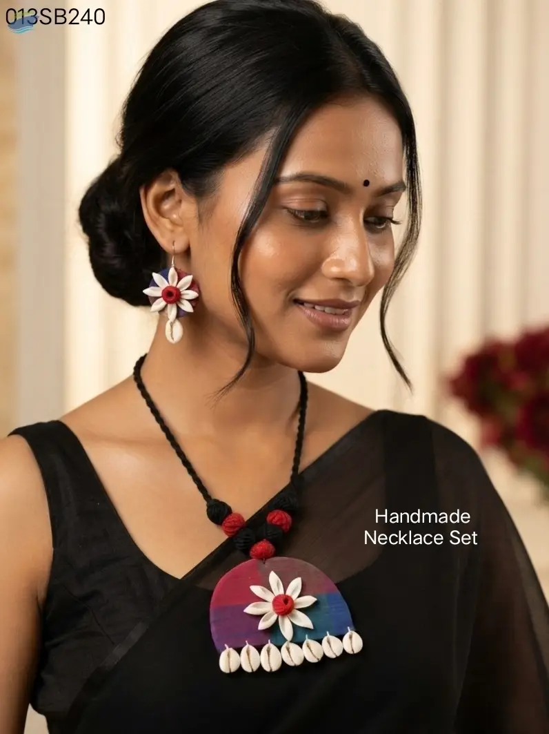 Handmade Floral Pendant Necklace Sets