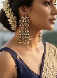 Partywear Golden Earrings