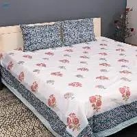 Luxury Cotton Hand Block Printed Bedsheet Set