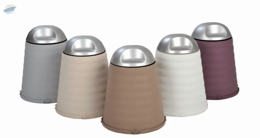 MOTEK Waste Basket Bin - Self-Closing Lid