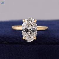 Hidden Halo Oval Engagement Ring