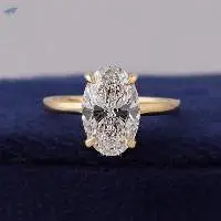 Hidden Halo Oval Engagement Ring