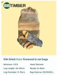 Kiln-Dried Birch Firewood Premium Wood Fuel