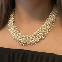 Multi-Strand Pearl Beaded Necklace