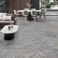 Glacier Azul Glossy Grey Living Room Tile 