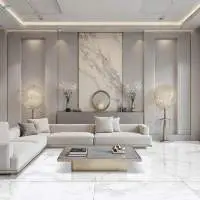 G-11019 Glossy White Living Room Tile 600 x 1200