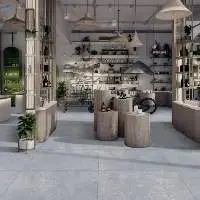 CR-21004 Carving Grey Mall Tiles