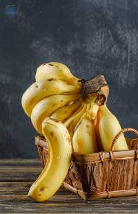 Fresh And Naturally Sweet Yellow Bananas