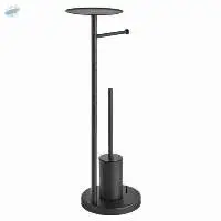 Freestanding Toilet Brush & Paper Holder with Tr