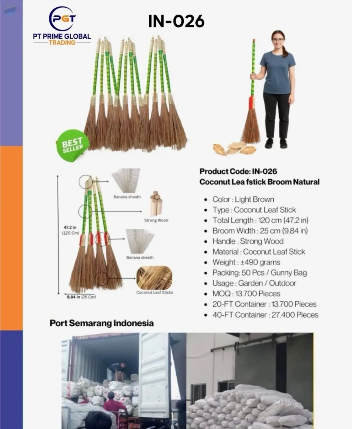 Premium Quality Broom Stick Export Grade