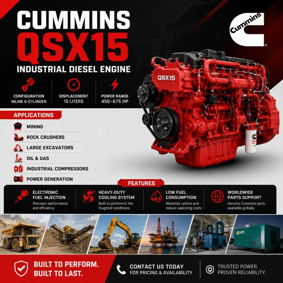 Cummins QSX15 Industrial Diesel Engine