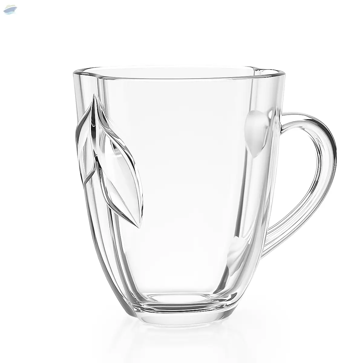 Clear Glass Tea Mug - Apple 19CL