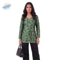 Printed Comfort Fit Green Short Kurti