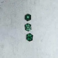 Natural Colombian Trapiche Emeralds 3 Pcs