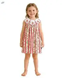 Print Petal Collar Cotton Dress