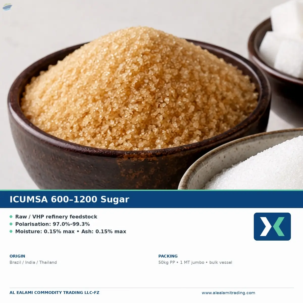 Premium Icumsa 600 - 1200 Sugar Export