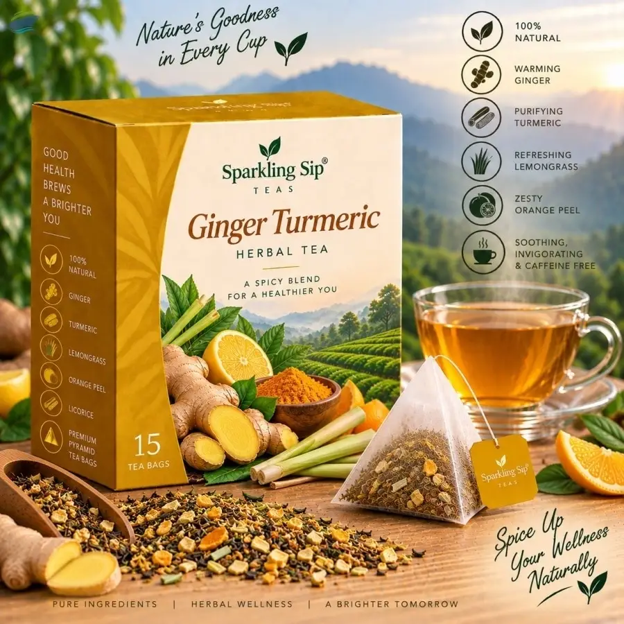  Premium Ginger Turmeric- Herbal Tea