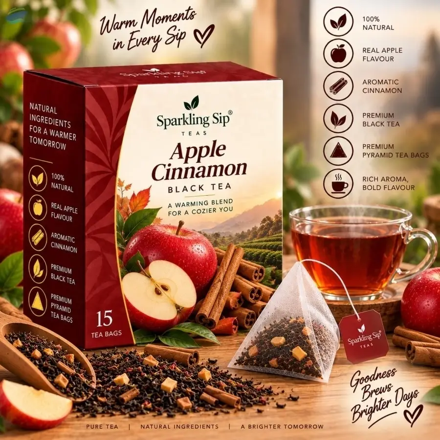 Apple Cinnamon- Flavoured Black Tea