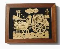 The Bullock Cart Is Filled With Paddy