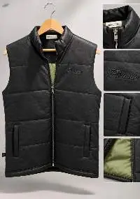 Men's Black Quilted Puffer Vest Jacket