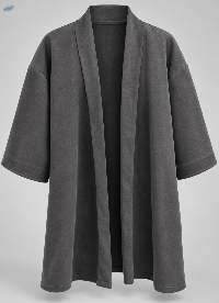 Women's Charcoal Grey Open-Front Cardigan