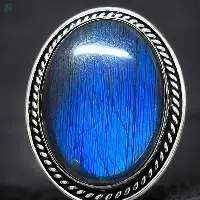Labradorite Gemstone Brass Ring