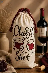 Jute & Cotton Wine and Pouch Bags