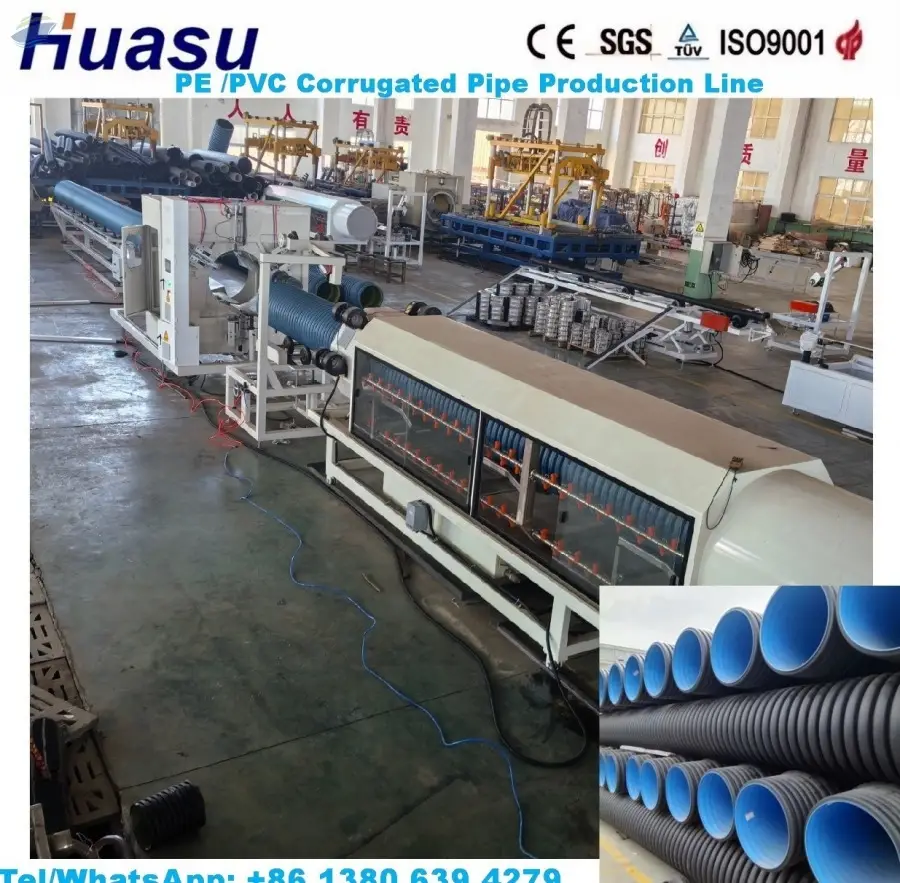 PVC PE HDPE MPP Corrugated Pipe Extrusion Line