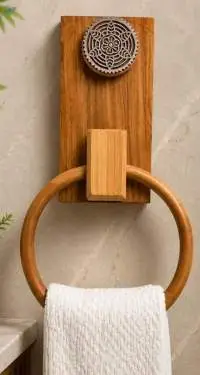 Wooden Towel Ring Holder