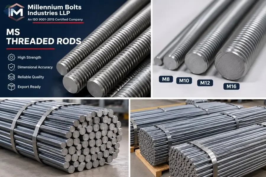 MS Threaded Rods -Metric Sizes M8 to M16