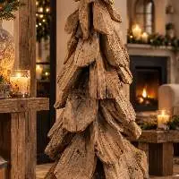 Teak Wood Christmas Trees 40, 60 and 80 cm