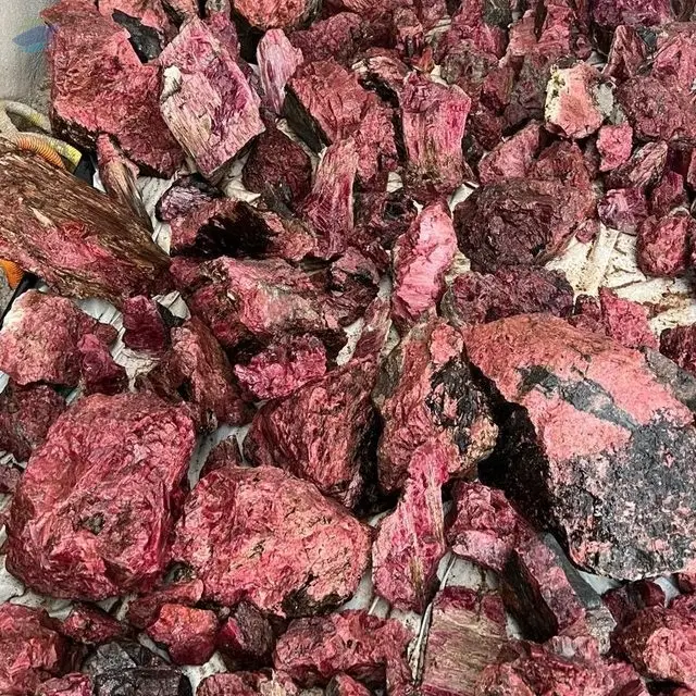 Red Rhodonite Rough Stone