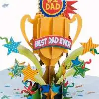 #1 Dad Trophy 3D Pop-Up Father's Day Card