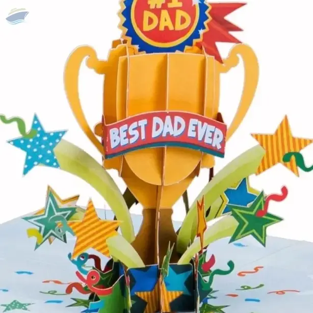 #1 Dad Trophy 3D Pop-Up Father's Day Card